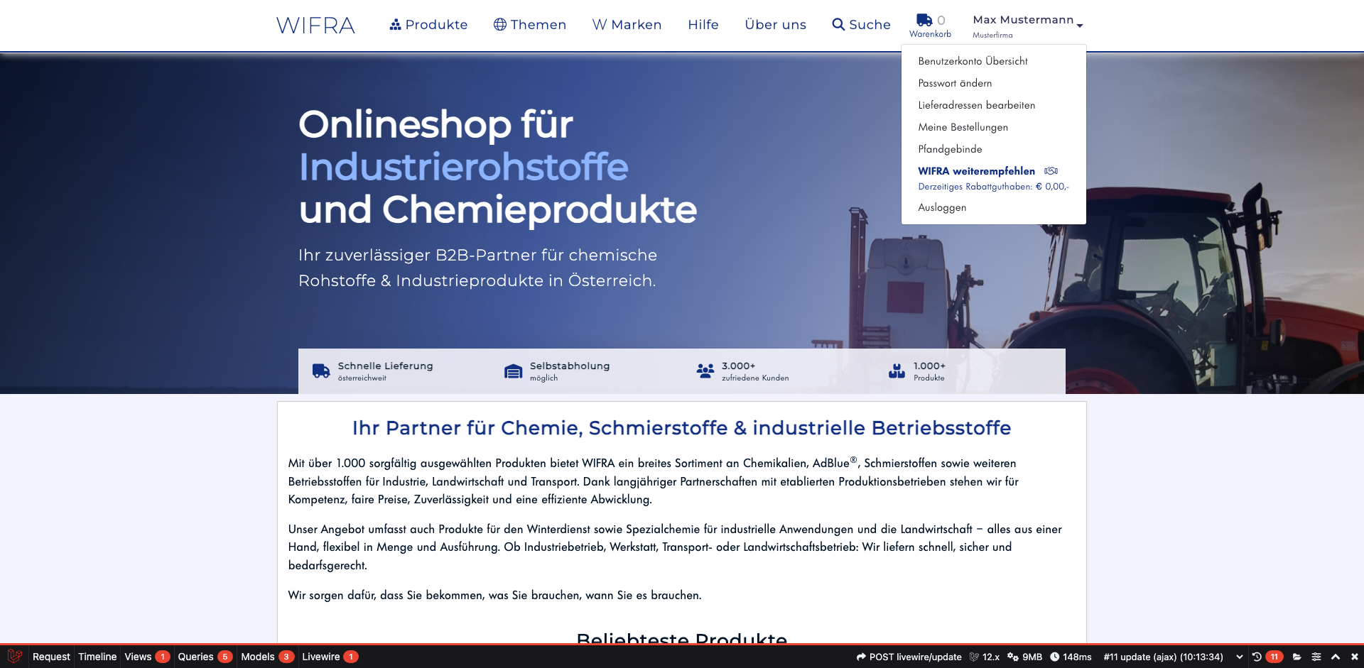 Schritt 4: Benutzermenü öffnen