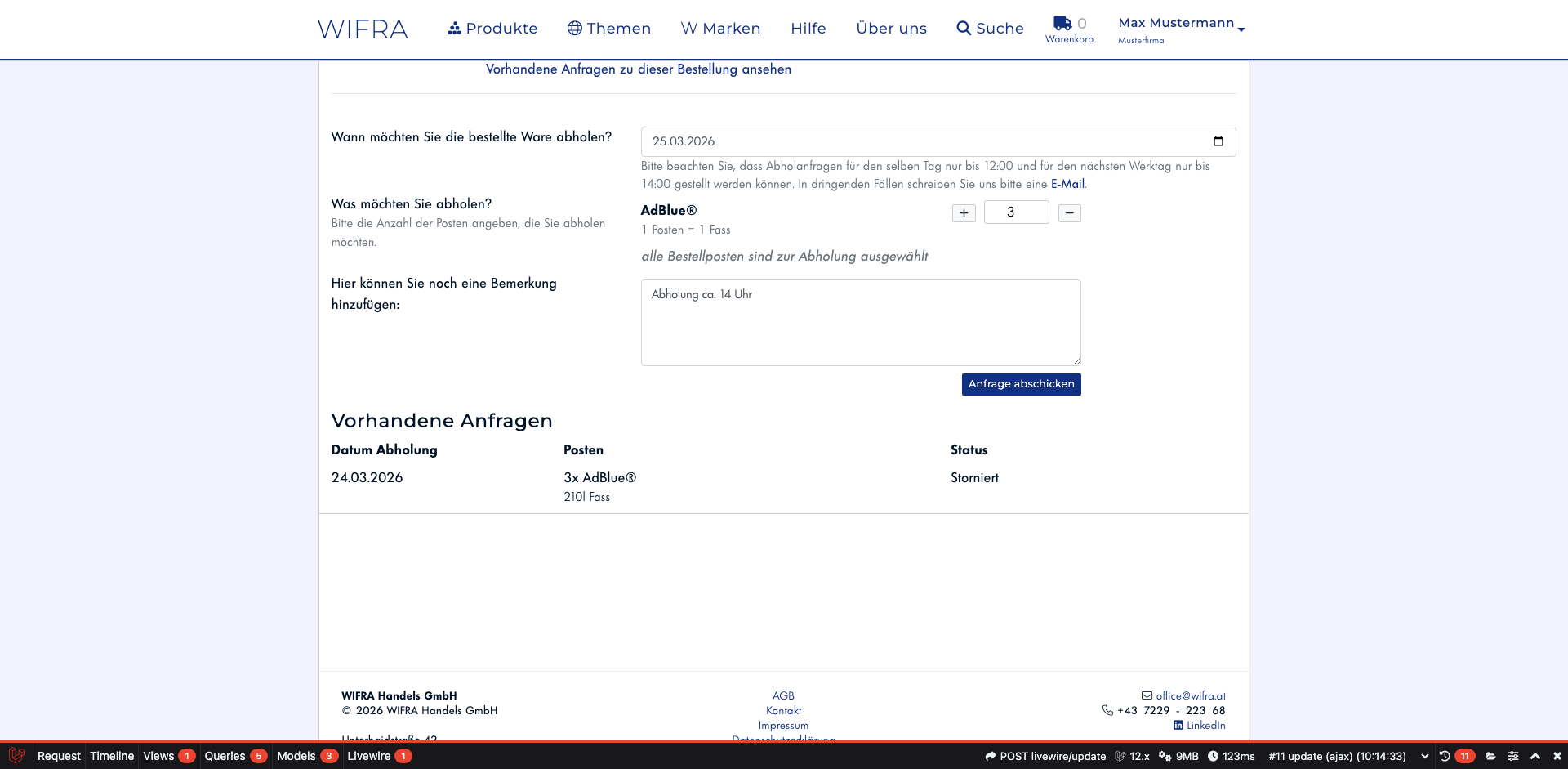 Schritt 11: Anfrage abschicken