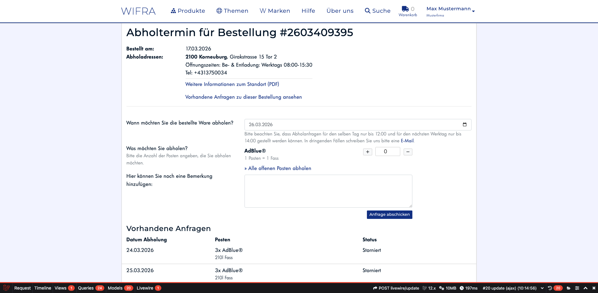 Schritt 17: Neues Datum wählen
