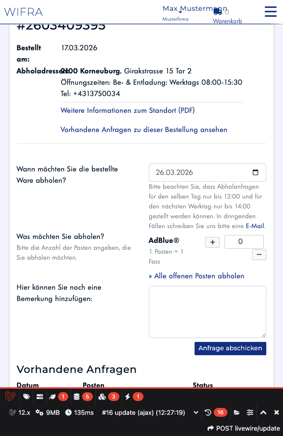 Schritt 17: Neues Datum wählen