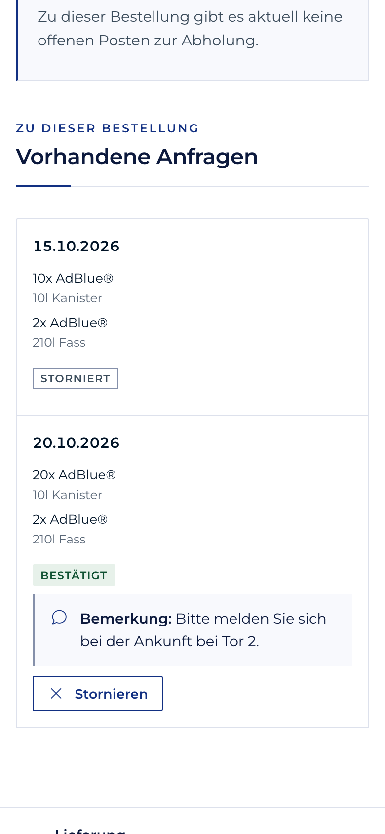 Schritt 21: Bestätigter Termin im Konto