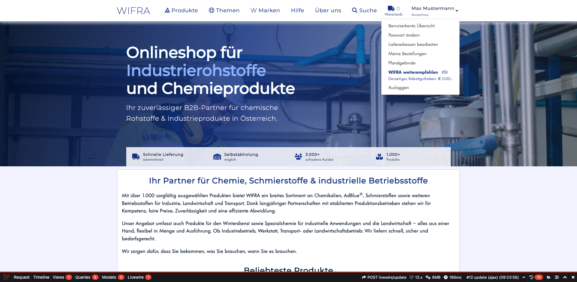 Schritt 4: Benutzermenü öffnen