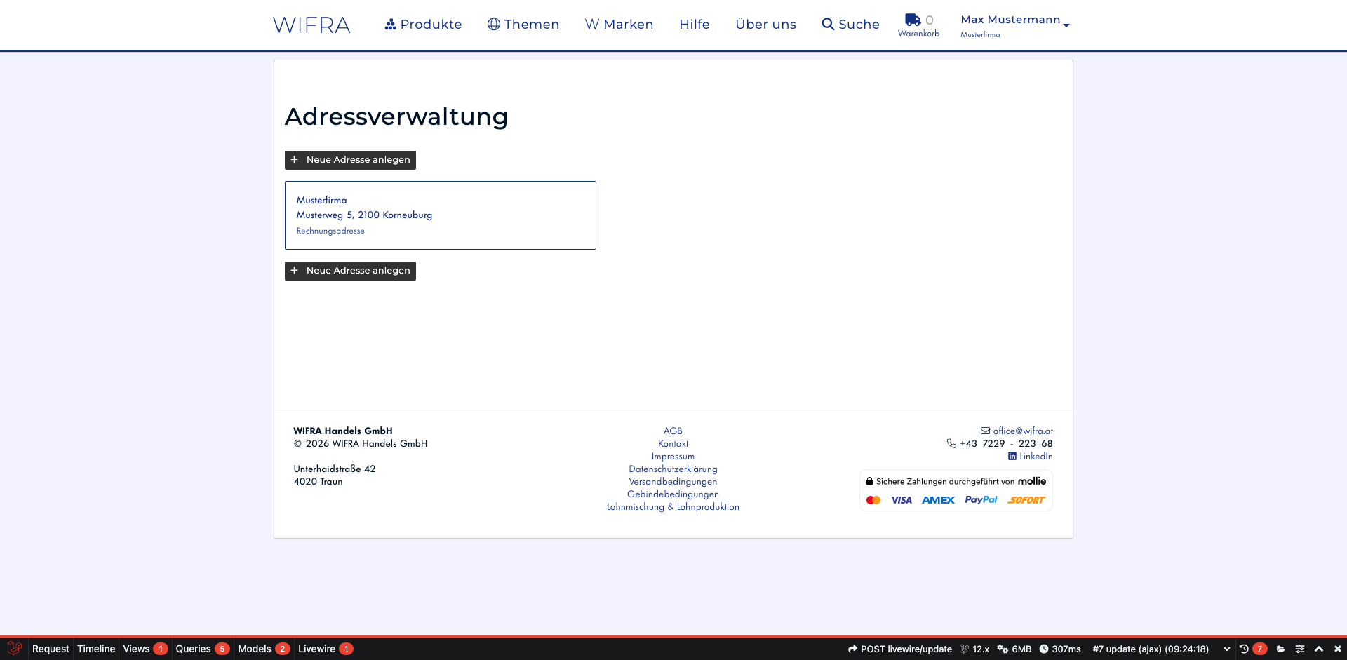 Schritt 5: Adressverwaltung öffnen
