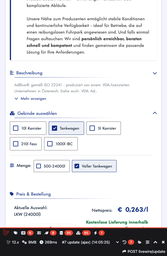 Schritt 5: Gebinde wählen