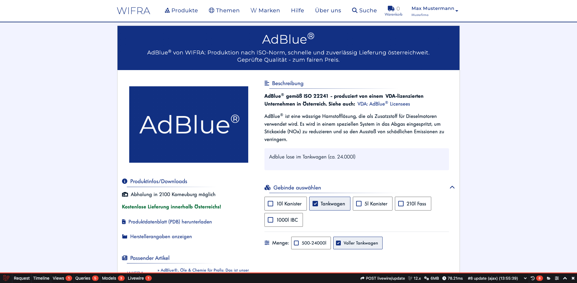 Schritt 6: Menge auswählen