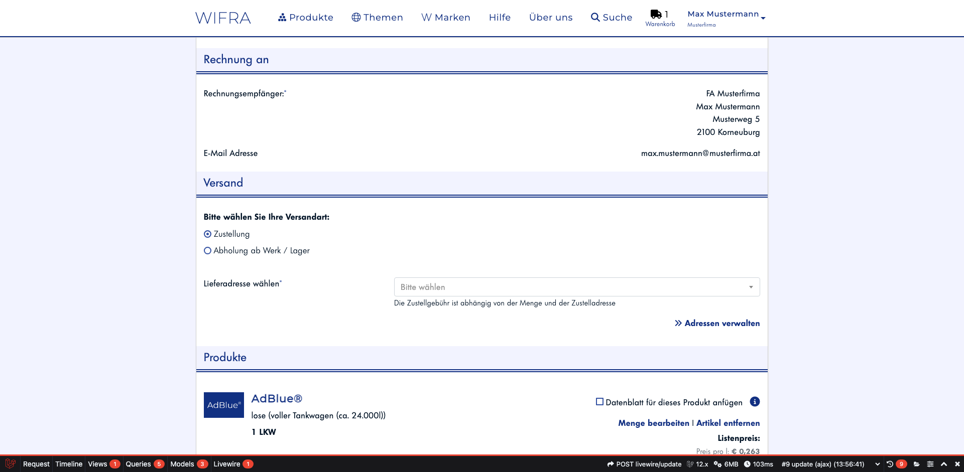 Schritt 11: Zustellung auswählen