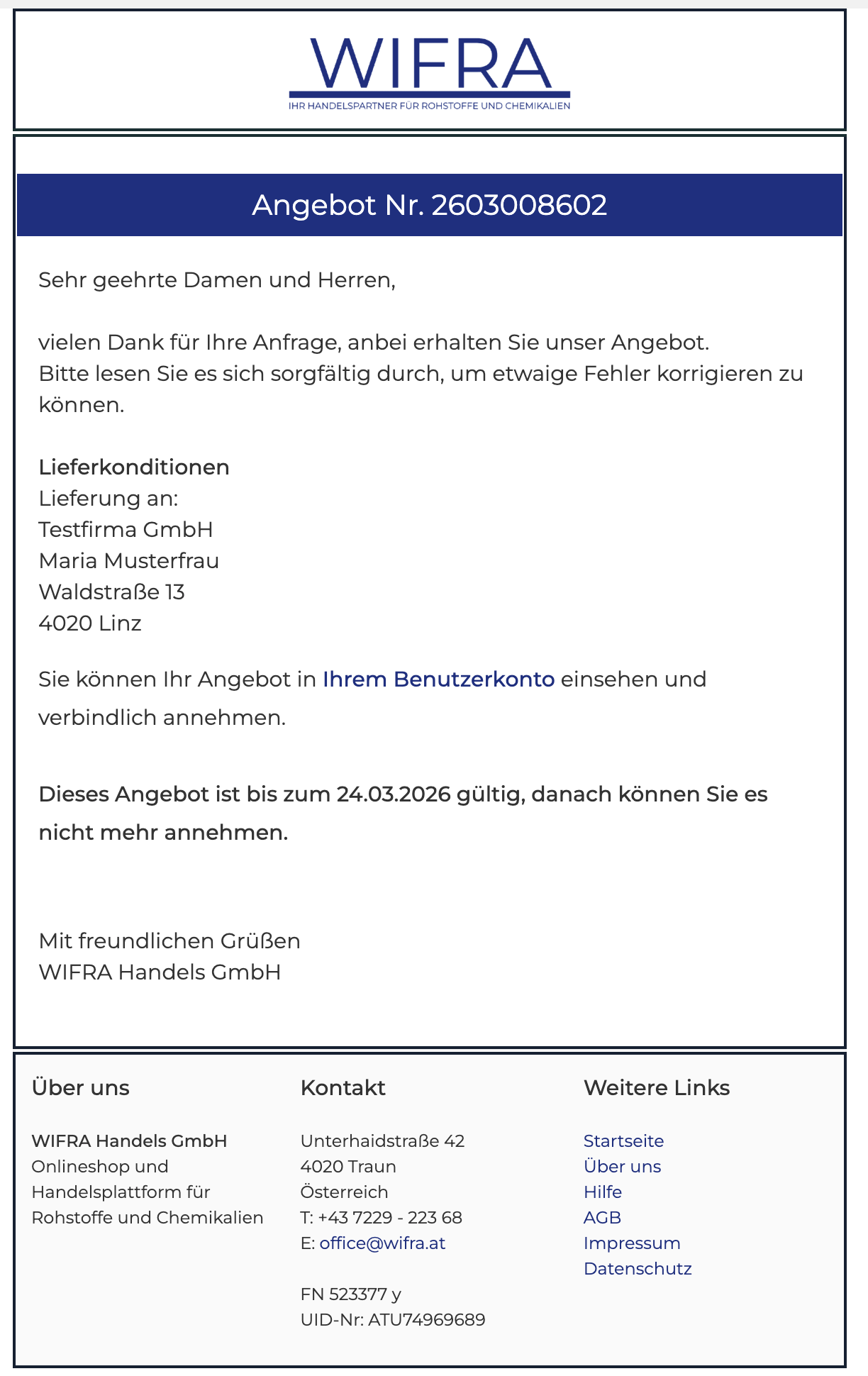 Schritt 15: Angebot per E-Mail