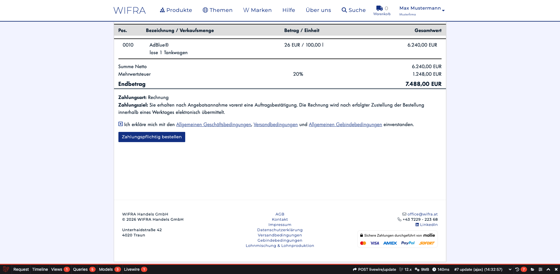 Schritt 22: Zahlungspflichtig bestellen