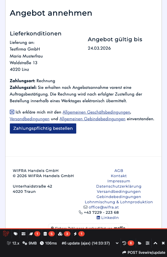 Schritt 22: Zahlungspflichtig bestellen