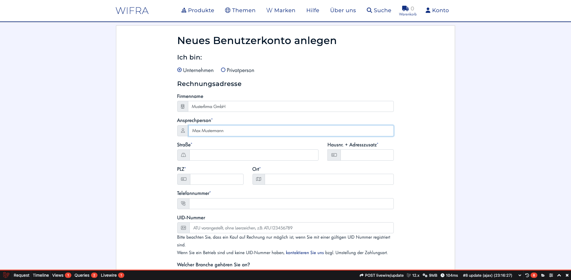 Schritt 4: Ansprechperson angeben