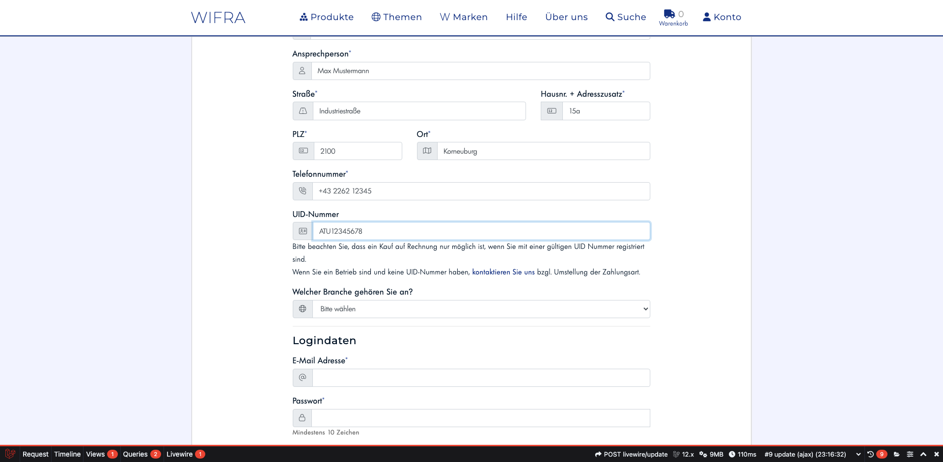 Schritt 8: UID-Nummer eingeben