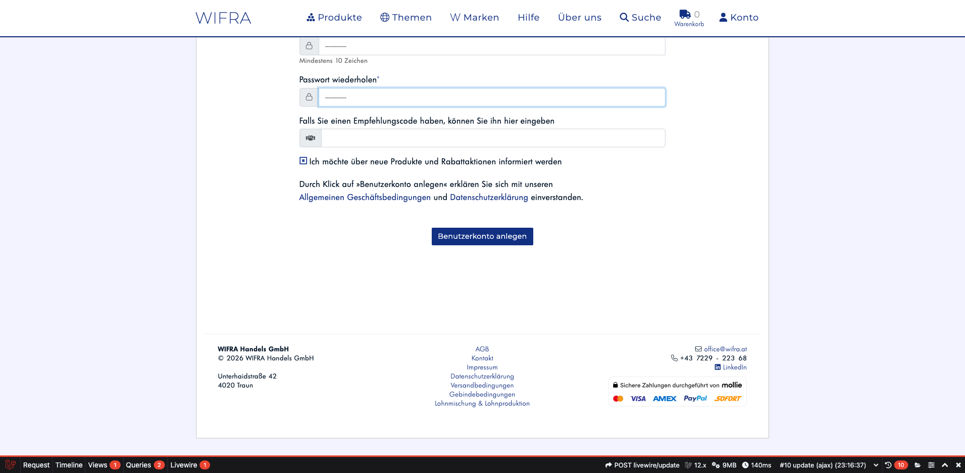 Schritt 13: Registrierung absenden