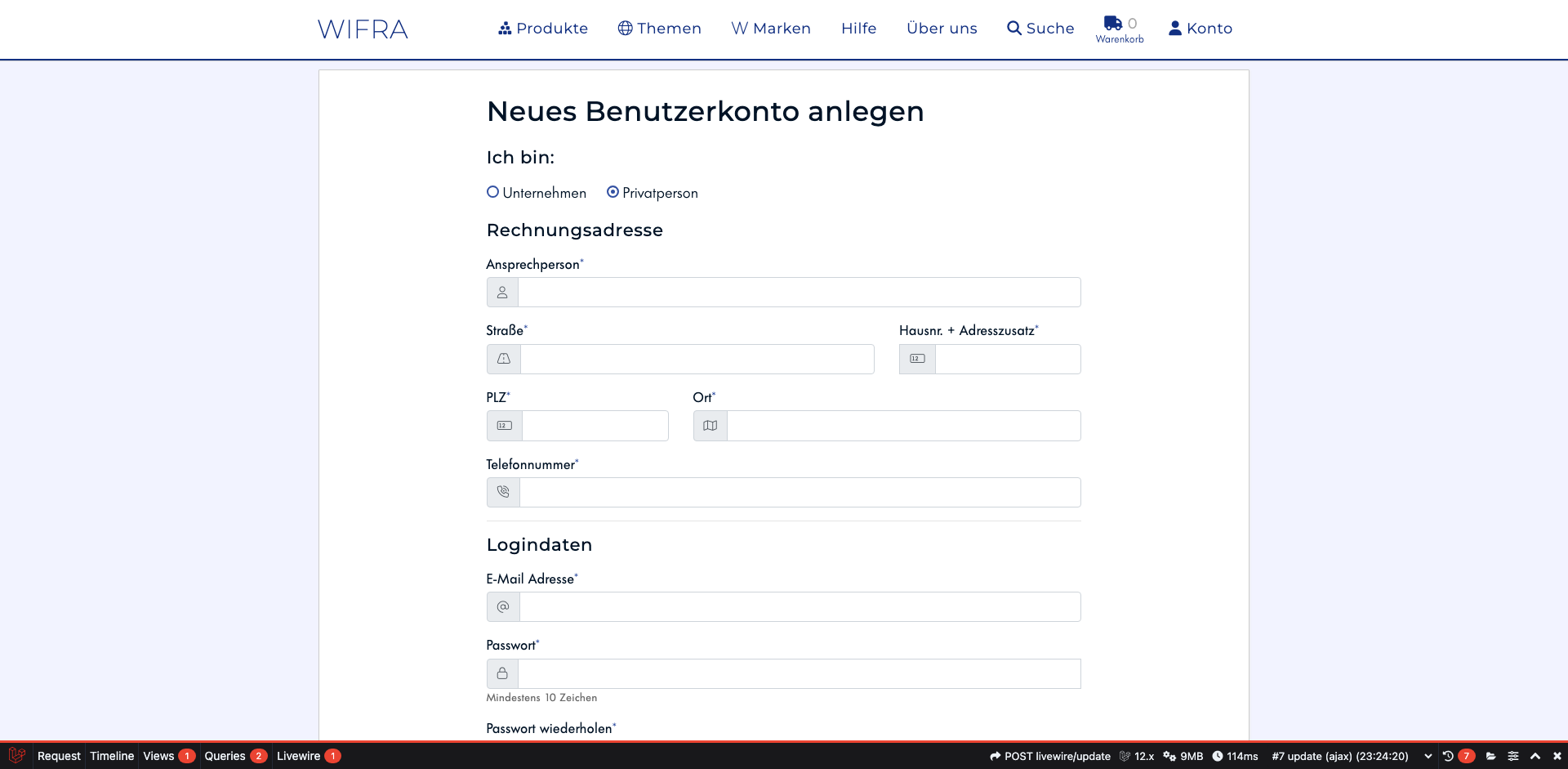 Schritt 2: „Privatperson" auswählen
