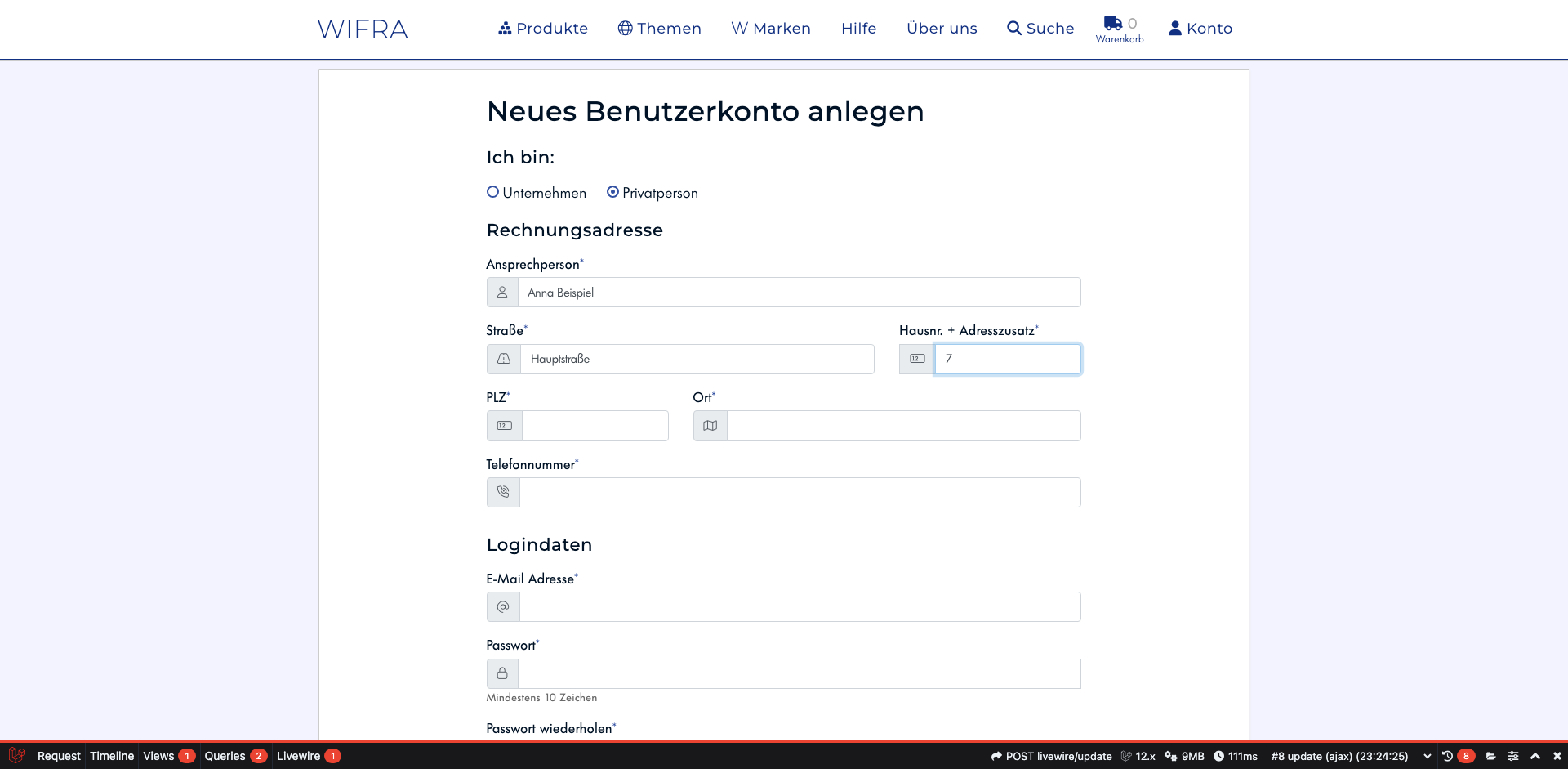 Schritt 4: Straße und Hausnummer