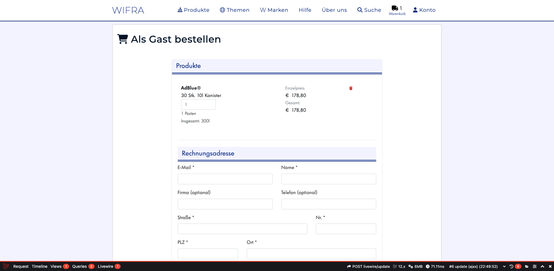 Schritt 7: Gast-Checkout starten