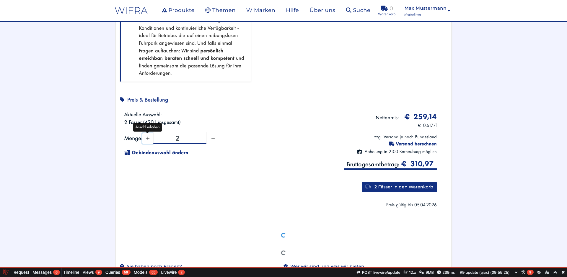Schritt 5: Menge anpassen