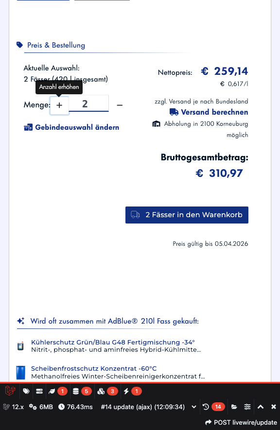 Schritt 6: Zum Warenkorb hinzufügen