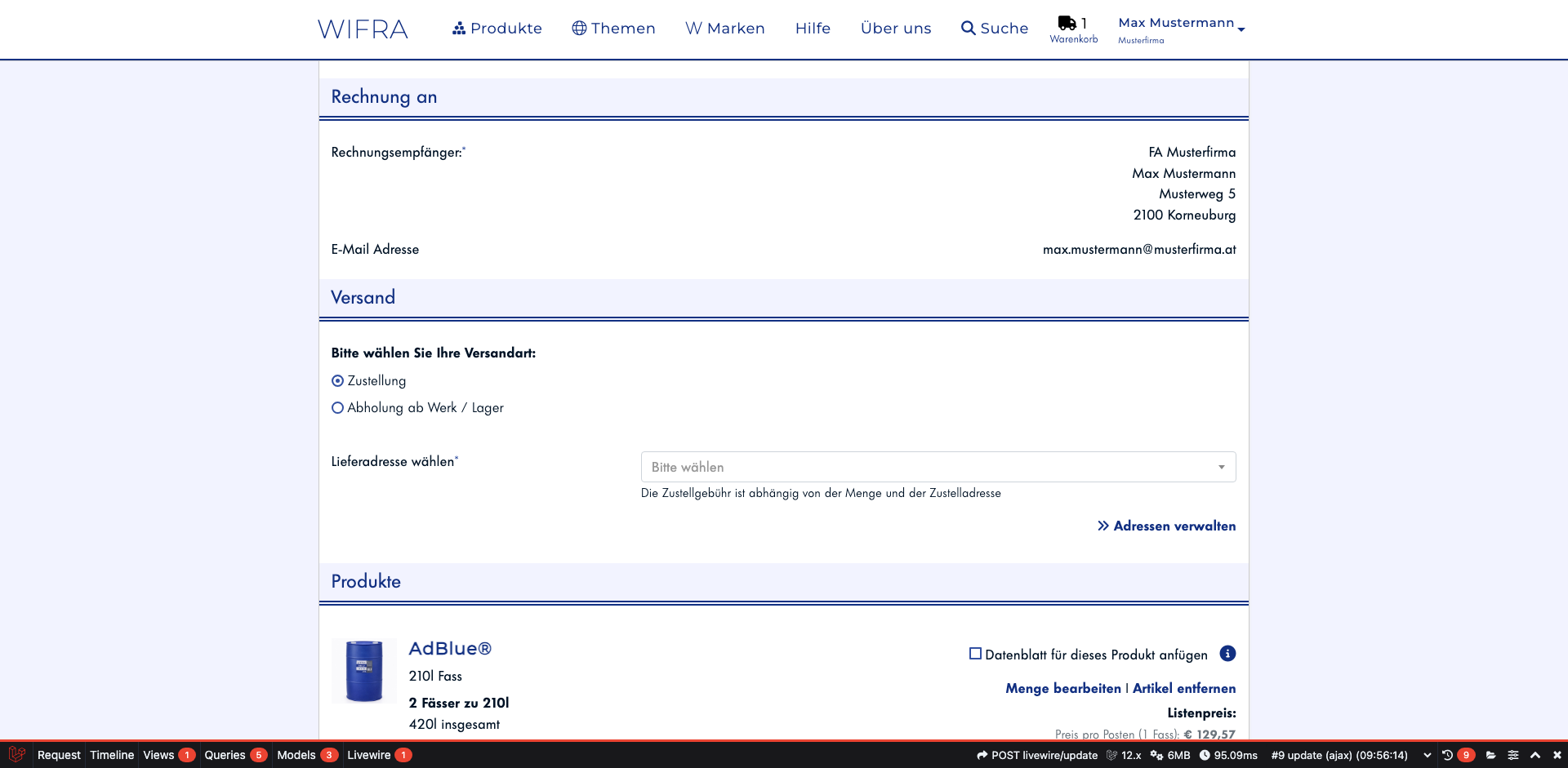 Schritt 10: Zustellung auswählen